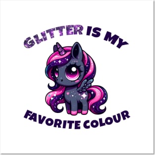 Glitter is my favorite colour cute pony unicorn Posters and Art